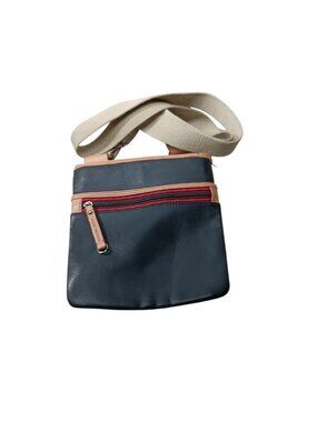 Tommy Hilfiger Preppy Crossbody Purse Messenger Bag Pebbled Leather